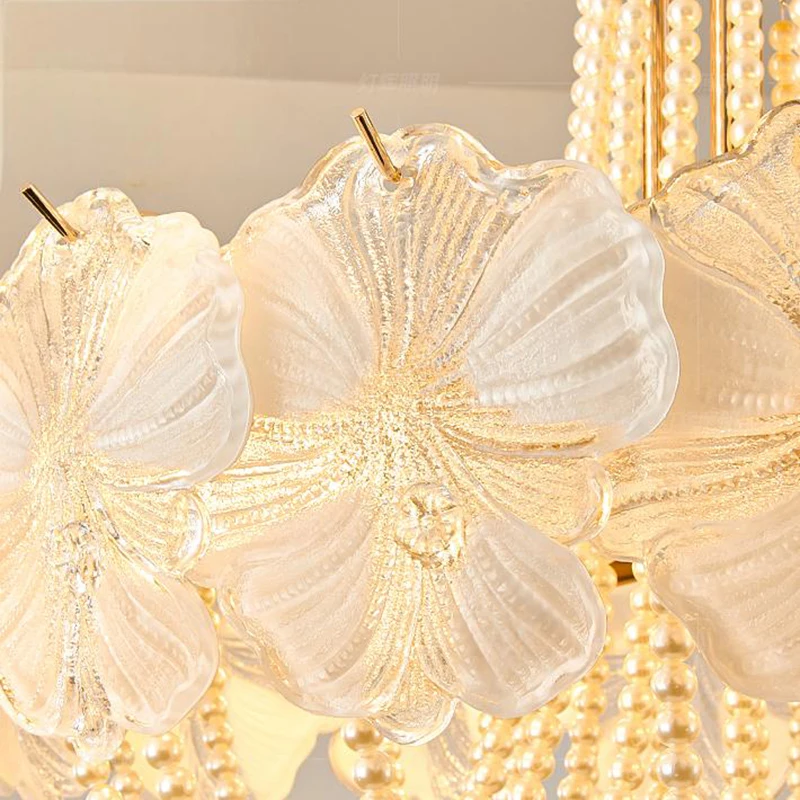 Modern French Style LED Pendant Lights for Living Room Dining Room Indoor Home Lighting Ceiling Hanging Lamp Fixtures