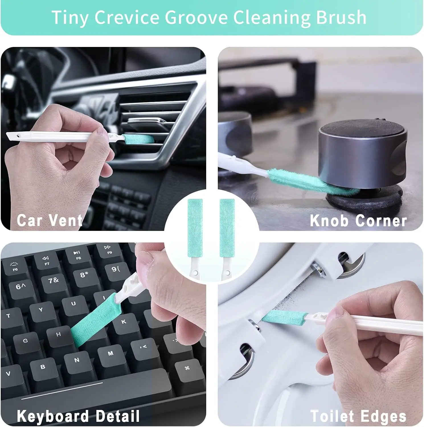 Small Cleaning Brush Set for Tight Spaces, 8pcs Crevice Cleaning Brushes for Household Use, Mini Cleaning Tools for Humidifier view 5