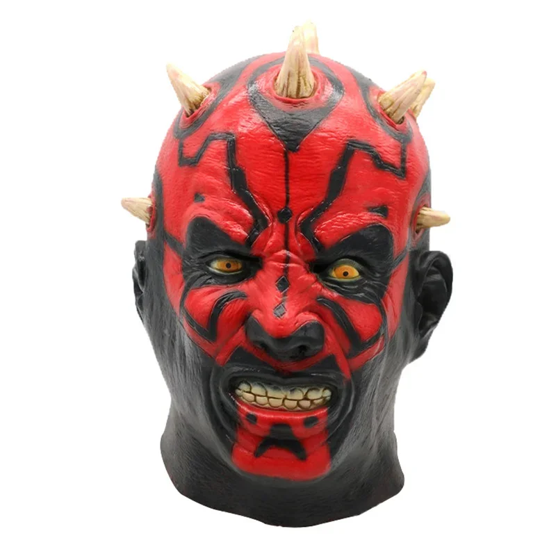 

Halloween Cosplay Mask The Phantom Menace Darth Maul Costume Latex Helmet Party Carnival Props Accessories