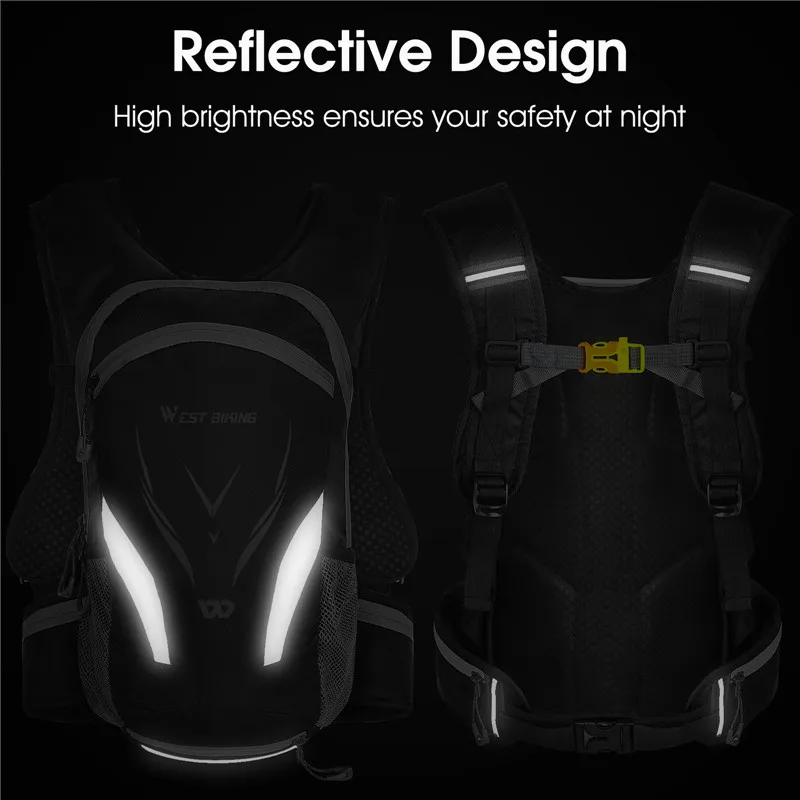 WEST BIKING 16L Cycling Hydration Backpack Large Capacity Hiking Climbing Bicycle Water Bag MTB Road Bike Ultralight Backpack