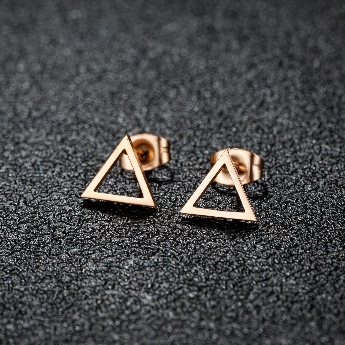 high quality stainless steel Triangular geometry earrings for women Auricular Cartilage Ear Piercing stud earrings jewelry