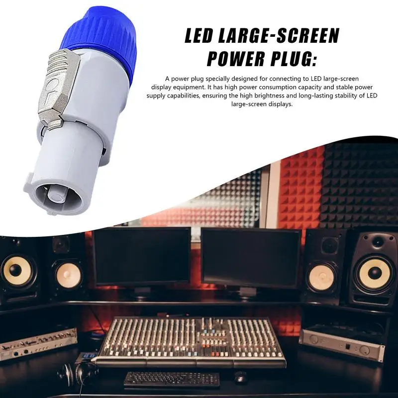 3 เสา Speakon Plug ประณีต Audio Power Plug สายลําโพงเชื่อมต่อมัลติฟังก์ชั่น 3 Pin Audio Video Connector 3 เสาปลั๊ก