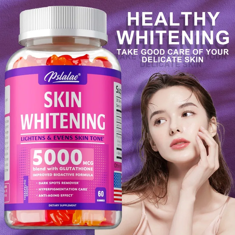 

Skin Whitening Gummies - Supports Skin and Cell Health, Antioxidant, Reduce Dark Spots, Brighten Skin Tone, Enhance Immunity