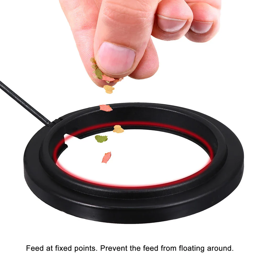 

3Pcs Fish Feeding Ring Durable PP Silicone Acrylic Floating Feeder for Aquarium Tanks Easy Viewing No Waste Practical Pet