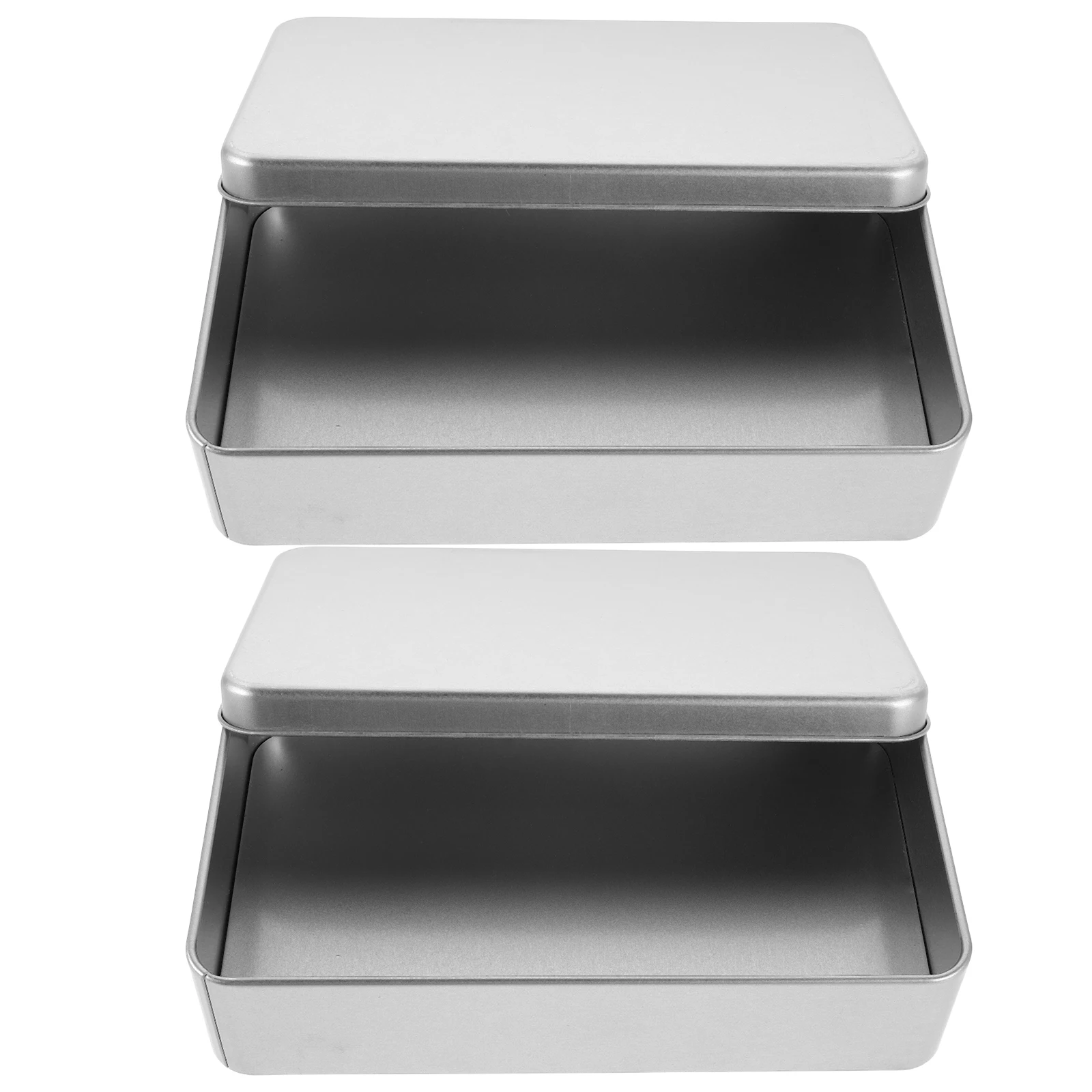 

2 Pcs Coin Organizer Craft Tool Boxes Rectangular Lid Cash Holder Money Saver Greeting Cards Storage Container