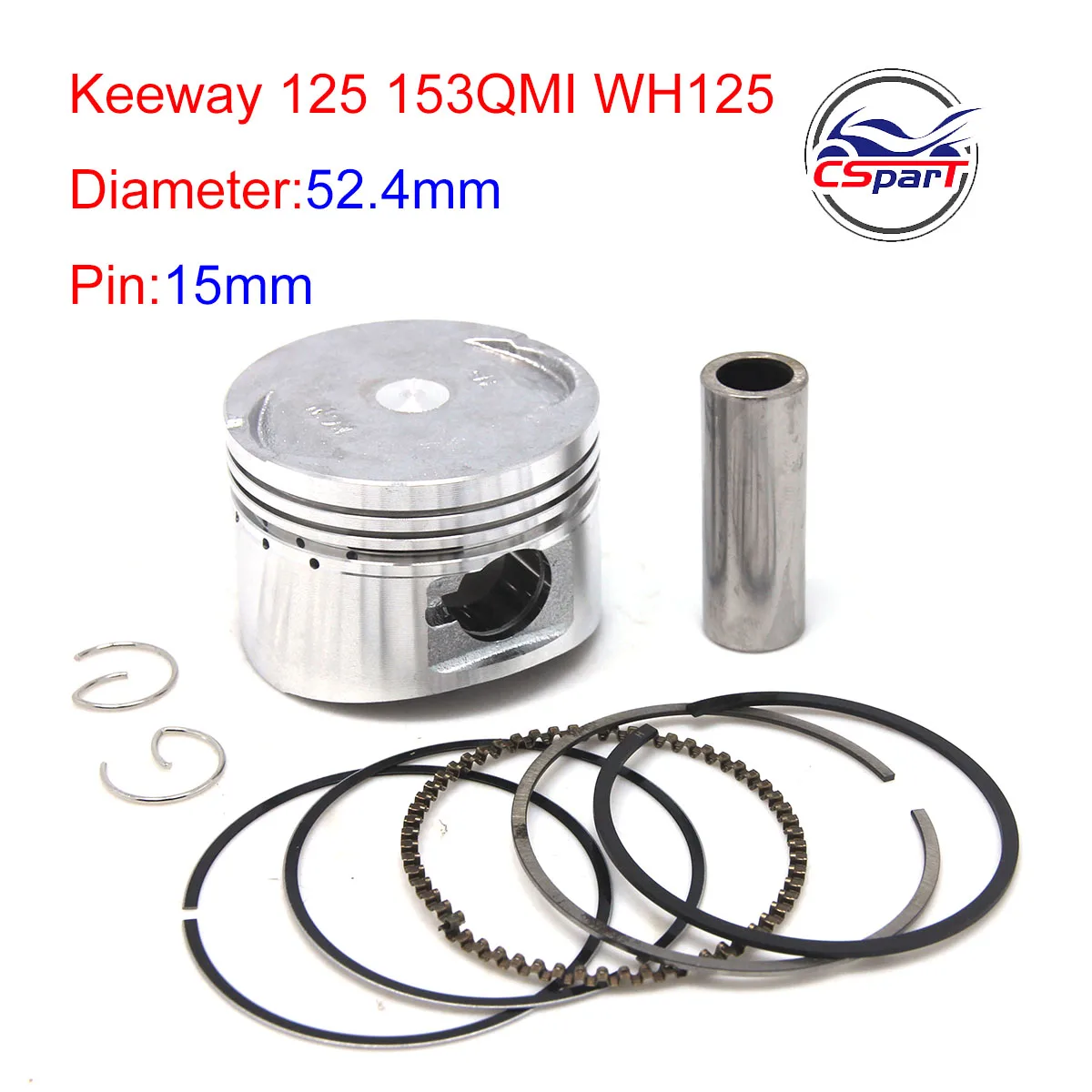 52.4MM zestaw pierścieni tłokowych 125CC 153QMI KEEWAY ARN Genric GT F-ACT Matrix części do skuterów