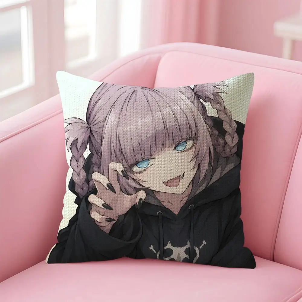 Anime C-Call of the night Nanakusa Nazuna Cushion Cover Decorative Linen Throw Pillow case Soft for Bed Sofa Car Home Decor