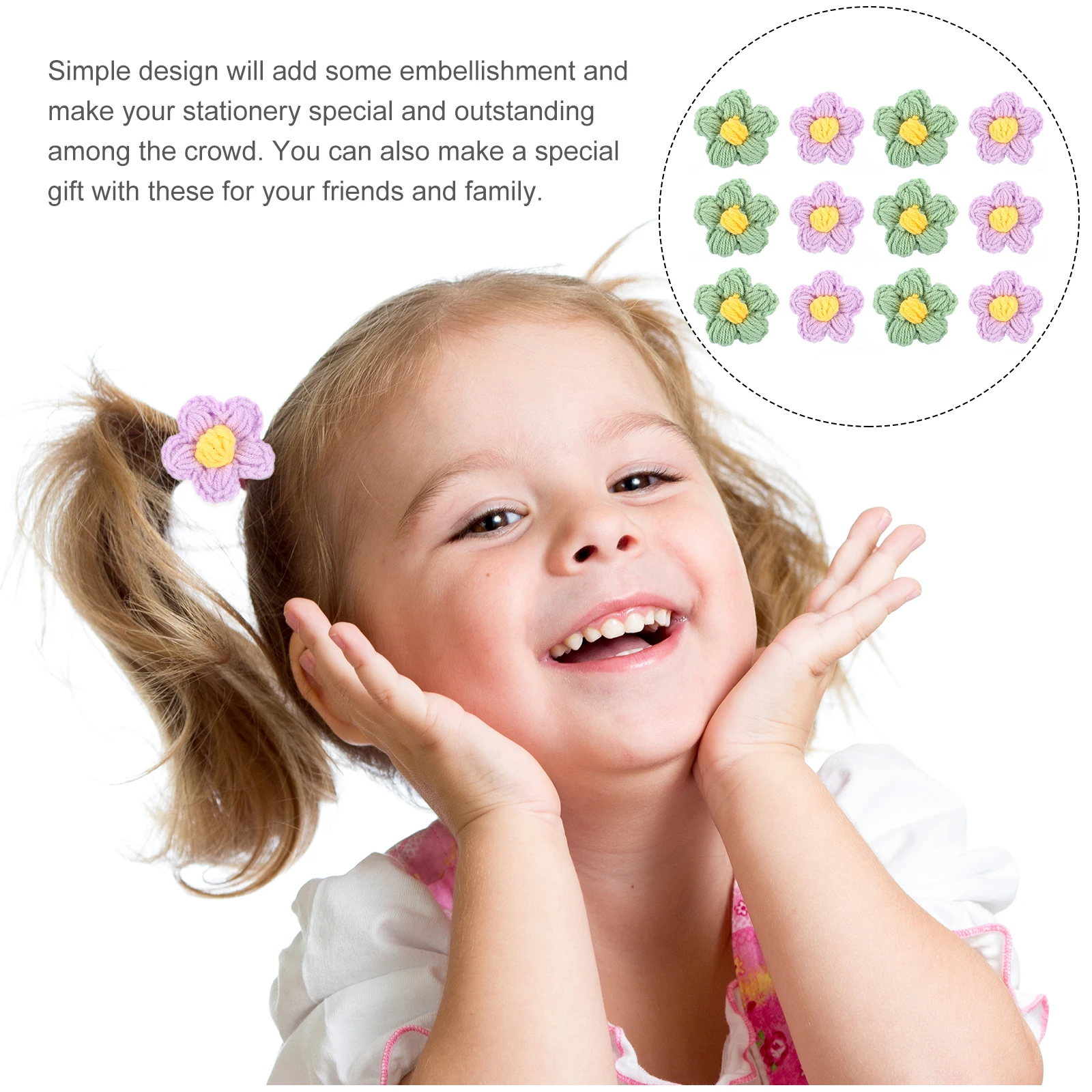 

12pcs Pink Flowers for Clothing Accessories Brooch Hairpin Phone Cover Bag Decor R Floral Clothing Accessories om Color