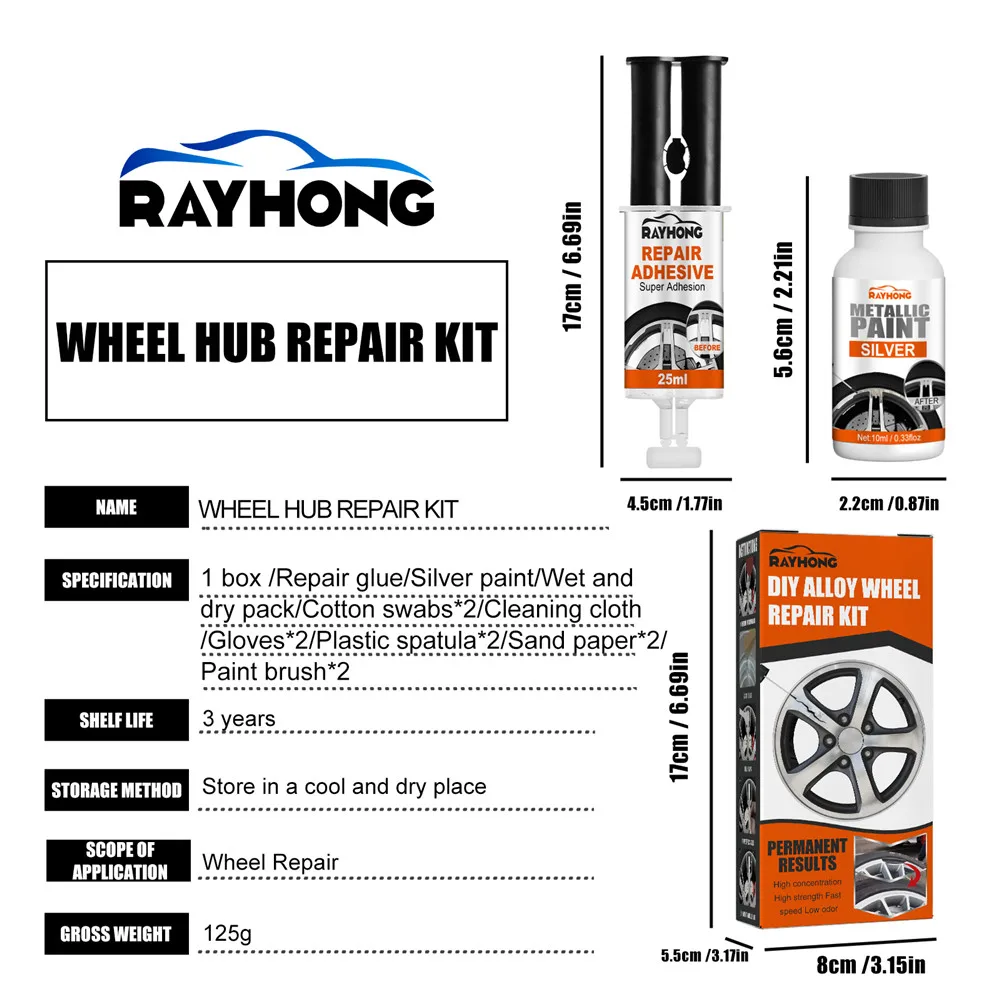 Ensemble d'outils universels de réparation de roue de voiture en alliage d'aluminium, débosselage de roue de voiture lavable, réparation de rayures, outil de remise à neuf, outil d'entretien de voiture