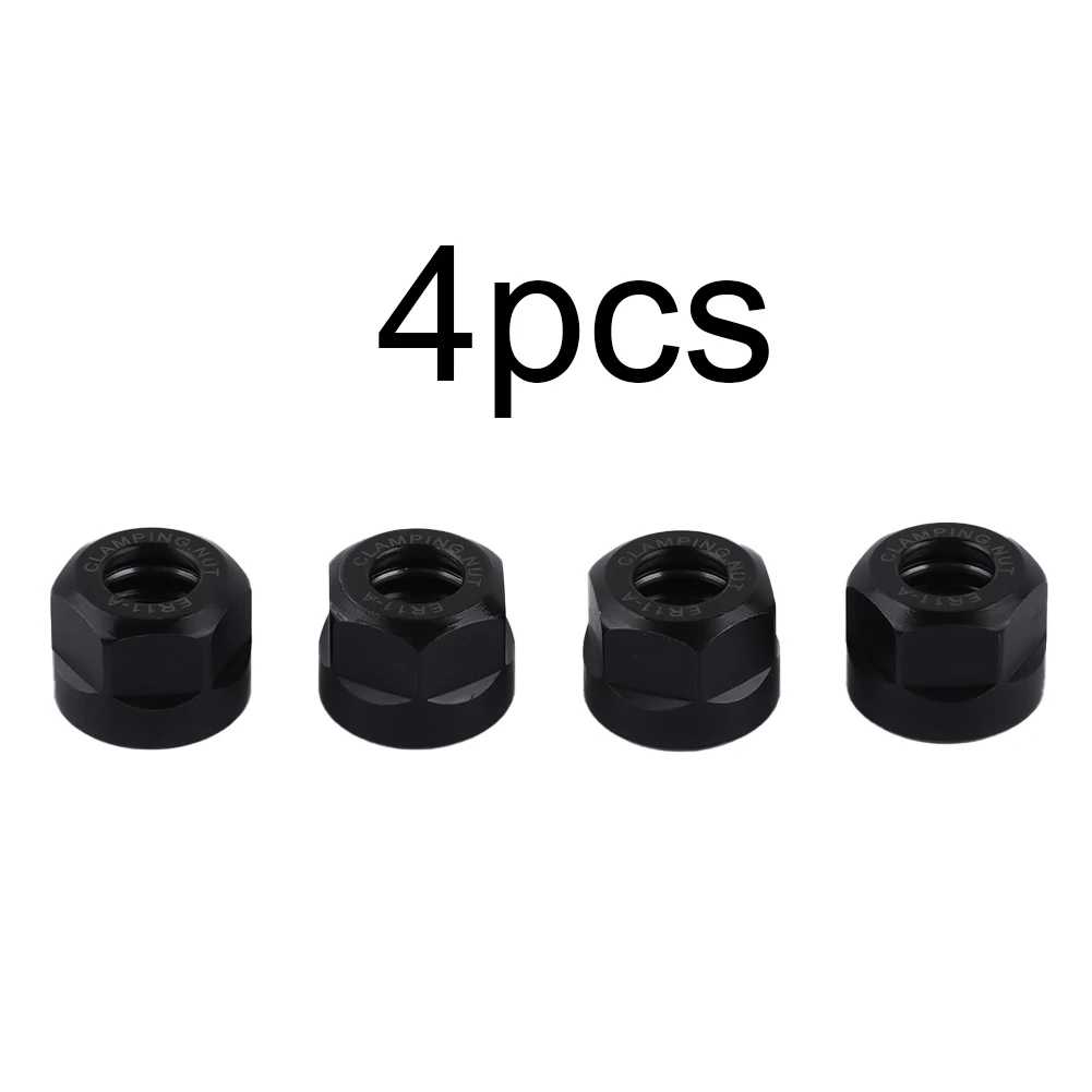 Precision Ground For ER11A Type Clamping Nut for CNC Chuck HoldFor ER Lathe Set of 4 MatFor ERial Grade 1 40CR Steel