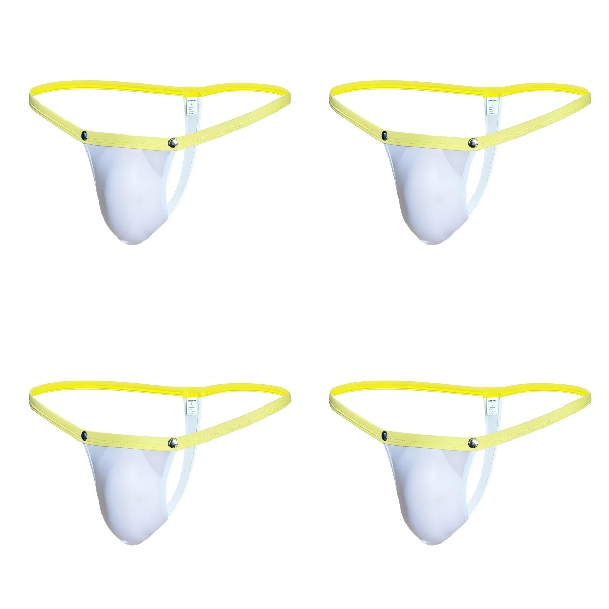 

4/5 Pcs Ice Silk Men's Thong with Decorative Button And Pocket Sexy Comfortable Underwear Briefs for Fashionable Men