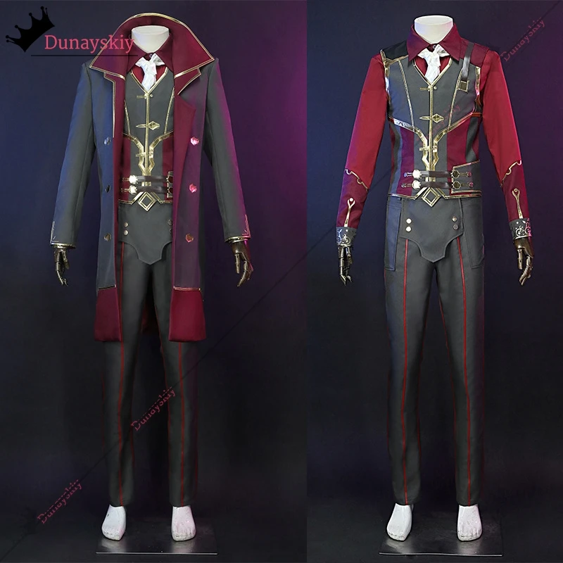 Anime Game LOL Arcane Silco Cosplay Costume League of Legends RolePlay Outfit Vintage Blazer Coat With Wig 2025Halloween Party