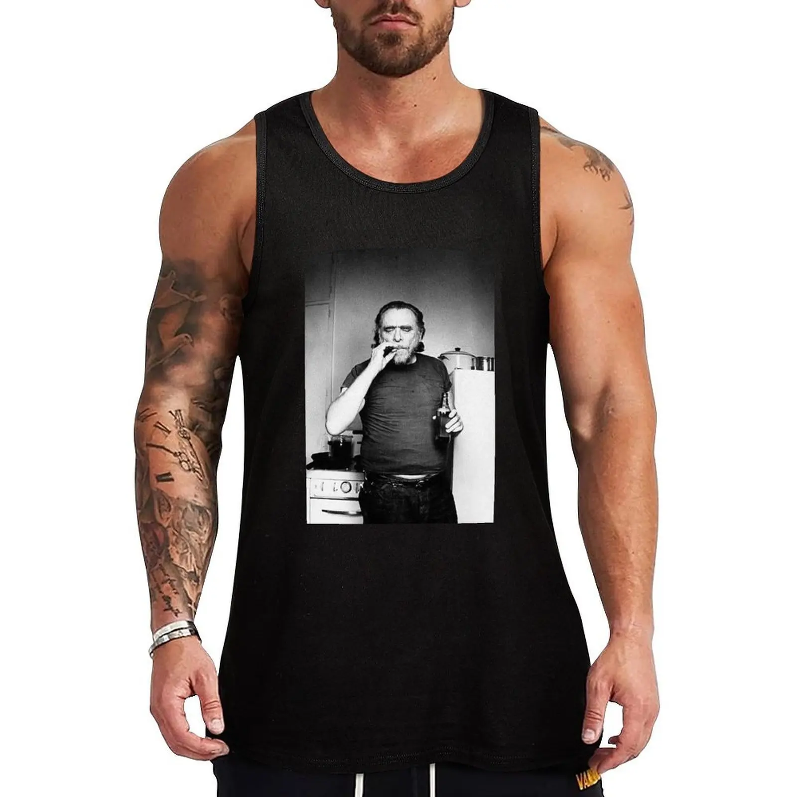 

Bukowski Casual Tank Top Gym T-shirts for men Men's summer vest Sleeveless men sports vest