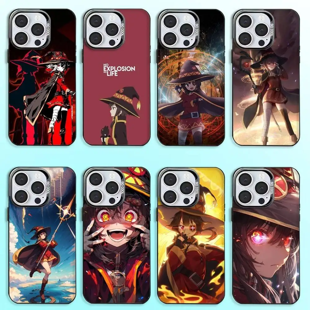 

Megumin Anime K-KonoSubaS Phone Case For iPhone17,16,15,14,13,12,11 Plus,Pro Max Black Candy Matte Shockproof Cover