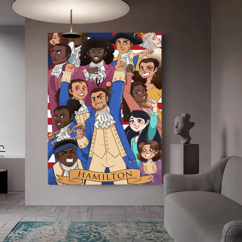 1 قطعة الفيلم الأمريكي الموسيقي H-hamilton لزجة الملصقات الرجعية كرافت ورقة ملصق DIY بها بنفسك غرفة بار مقهى الجمالية الفن طلاء جدران