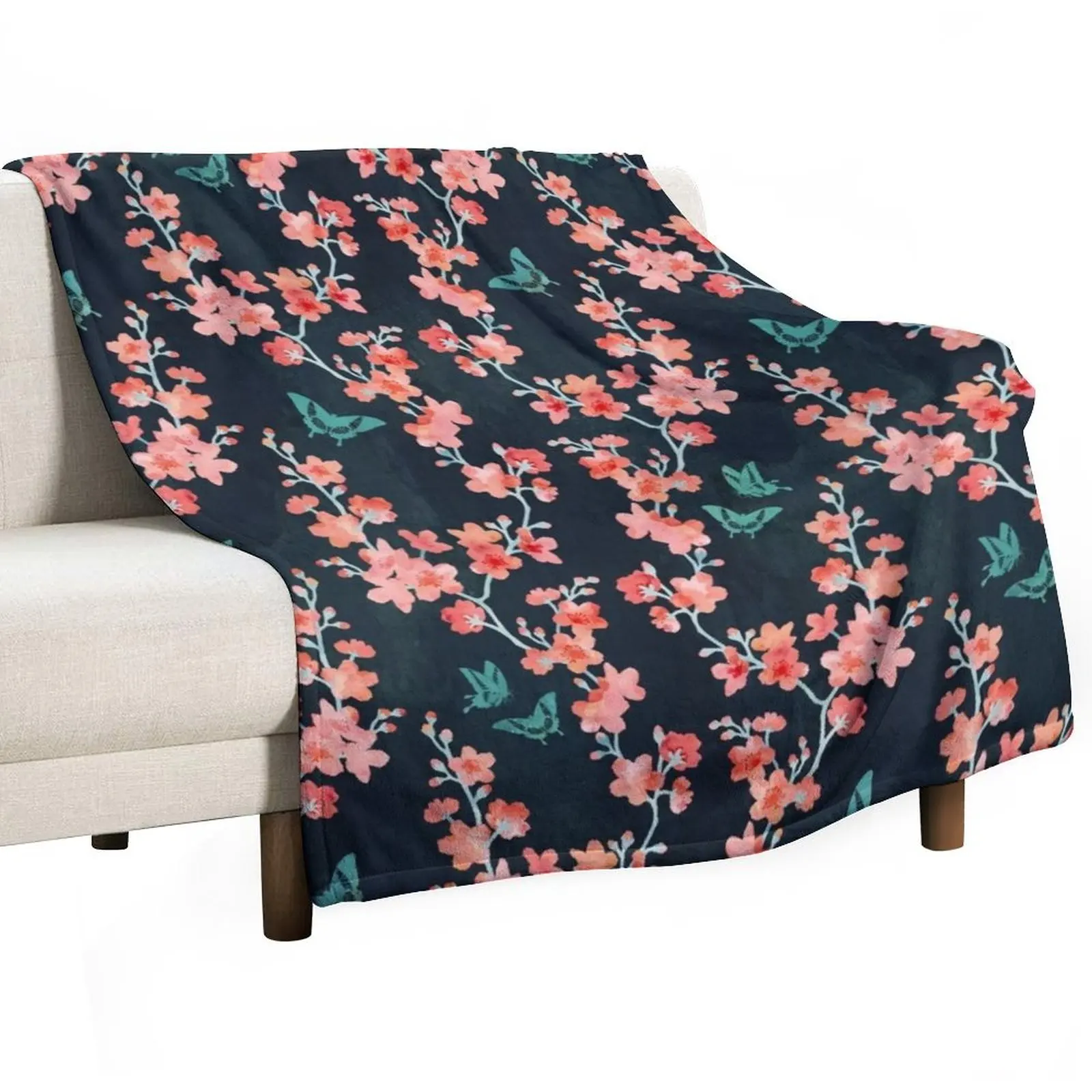 

Sakura butterflies bold Throw Blanket Sofas for babies Luxury Decoratives Blankets