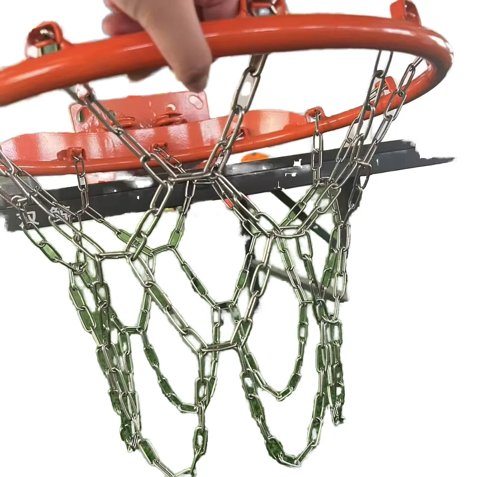 

Indoor and Outdoor Stainless Steel Woven Chain Heavy-duty Standard Basketball Net