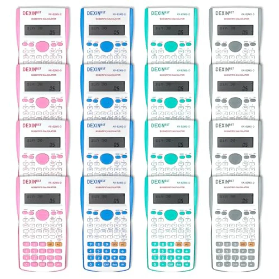

Classroom scientific calculator pack: 16-pack, 2-line engineering design, ABS plastic body, black-gray color, dual power solar