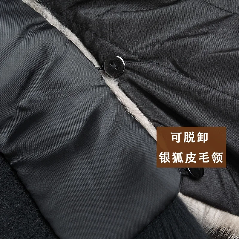 AYUNSUE แฟชั่นฤดูหนาวเสื้อแจ็คเก็ตผู้ชายเสื้อผ้าผู้ชาย Parkas เสื้อขนสัตว์ทั้ง Mink Fur in One Liner ความยาวกลาง Hooded Mink Jacket สําหรับ Man
