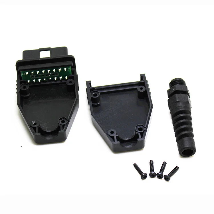 1 Set OBD2 Connector Shell Kit High Quality Universal OBD2 16-Pin Connector Connection Male OBD Diagnostic Shell DIY