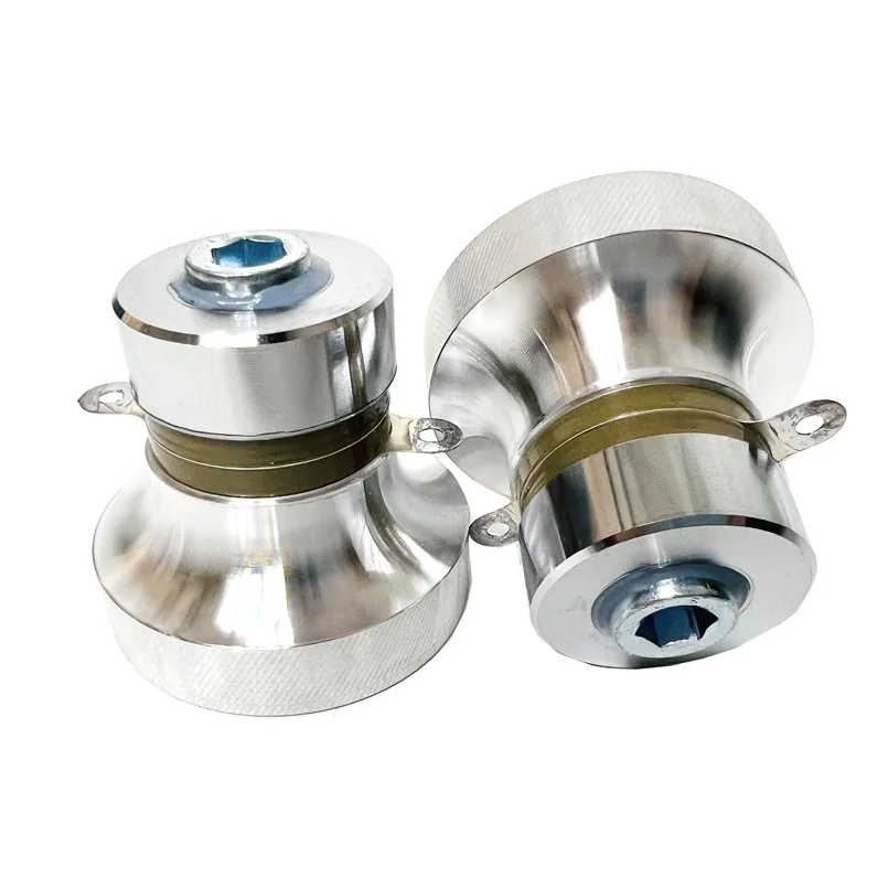 28KHz 40KHz ความถี่คู่ Ultrasonic Transducer สําหรับบล็อกเครื่องยนต์คาร์บอนหัวคาร์บูเรเตอร์เทอร์โบชาร์จเจอร์อุปกรณ์ทําความสะอาด