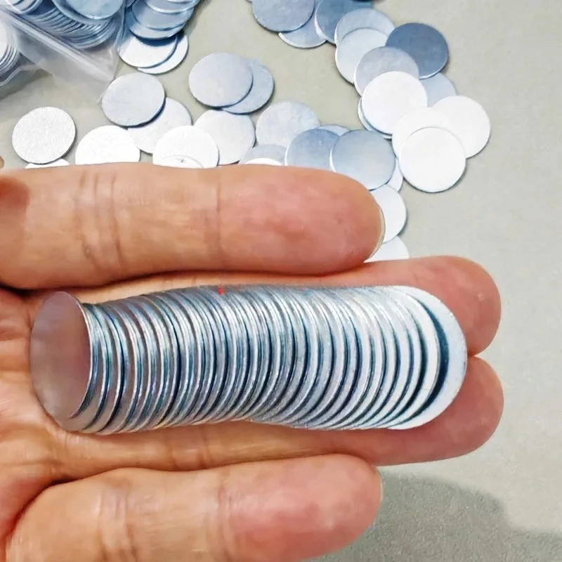 Feuille de fer ronde Ultra-fine, 100 pièces, plaque de fer circulaire, feuille de fer galvanisée, aimant antirouille, peut attirer 0.3mm 0.5mm 0.8mm 1mm