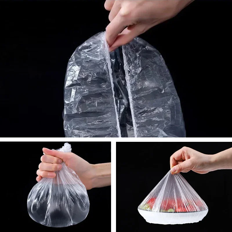 Reusable Disposable Food Cover Plastic Wrap Durable Elastic Food Lids for Bowls Elastic Plate Covers For Kitchen Food Saver Bag(