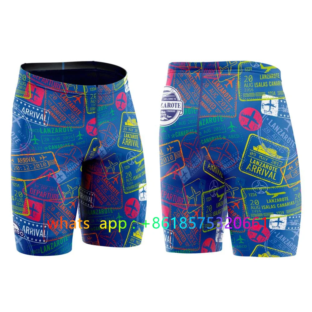 

Men Competition Jammer Chlorine Resistance Professional Swimming Training Trunks Upgrade Lycra Fabric Swimwear Training