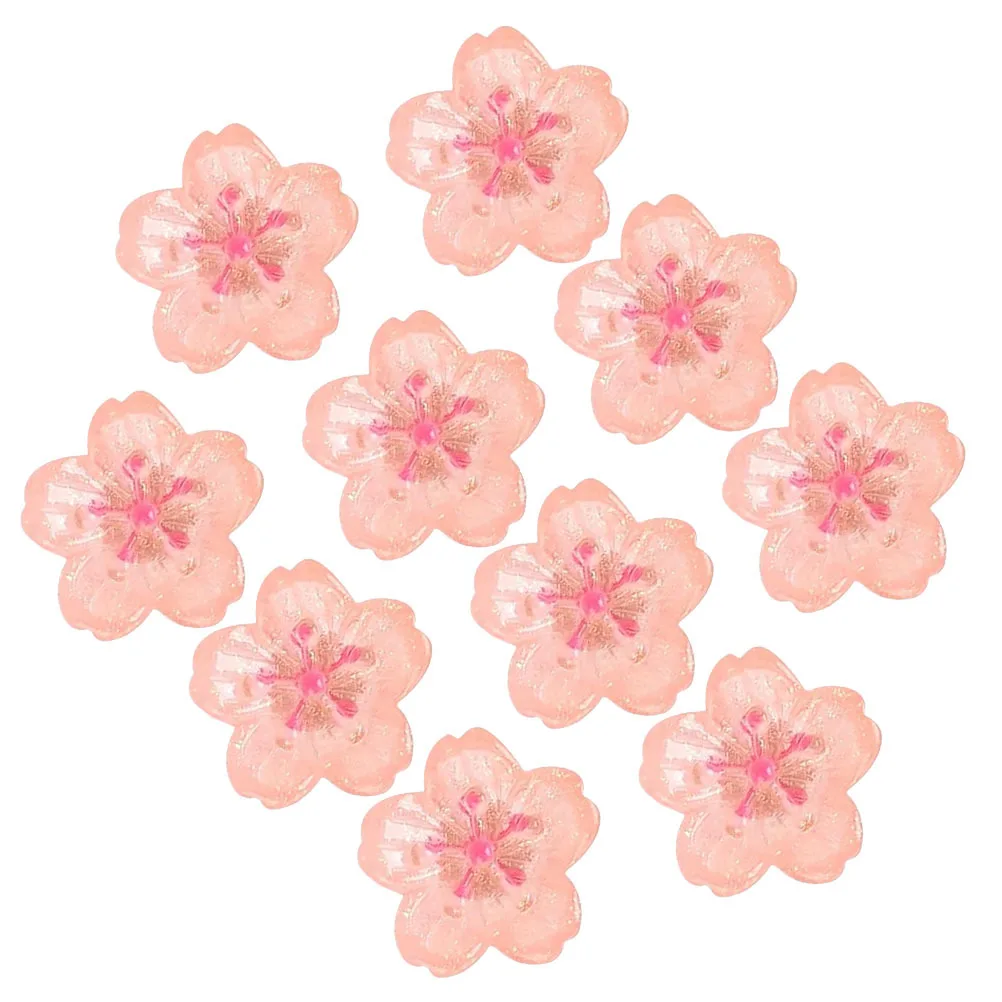 10Pcs Pink Cherry Blossom Push Pins Floral Decorative Thumb Tacks Bulletin Board Cork Board Cute Office School Home