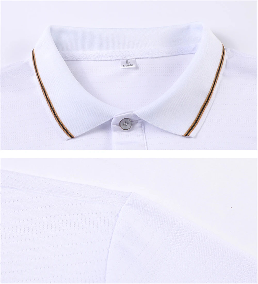 Men's Polo Shirts Golf Tennis T-shirts Short Sleeve Slim-Fit Tee Moisture-Wicking Performance Collared Quick Dry Summer Shirts - Image 6