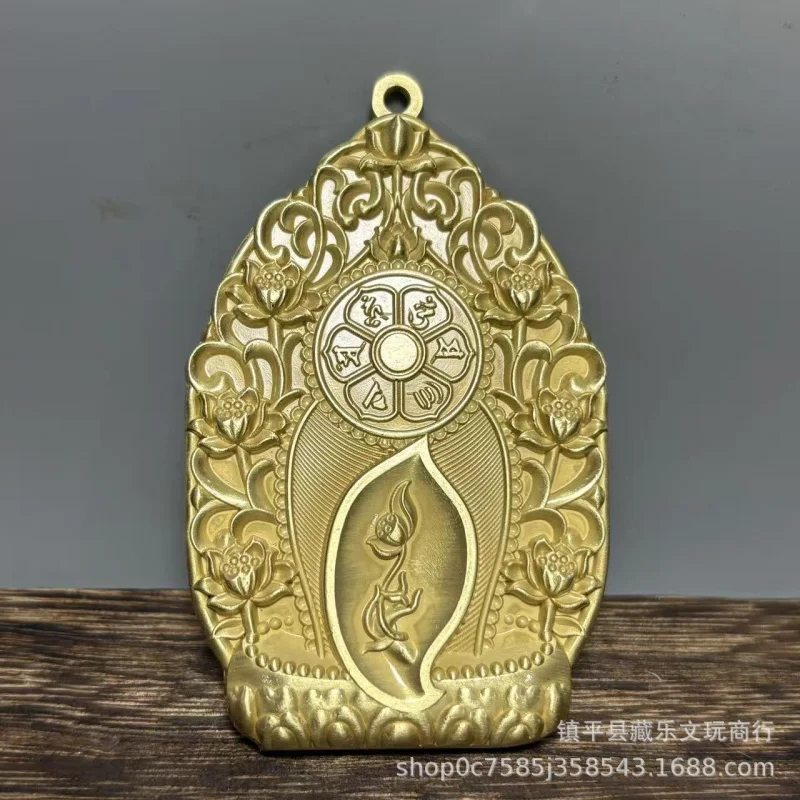 Antique Solid Thickened Shakyamuni Pendant Necklace, Exquisitely Carved Buddha Figurine Ornament Home Worship