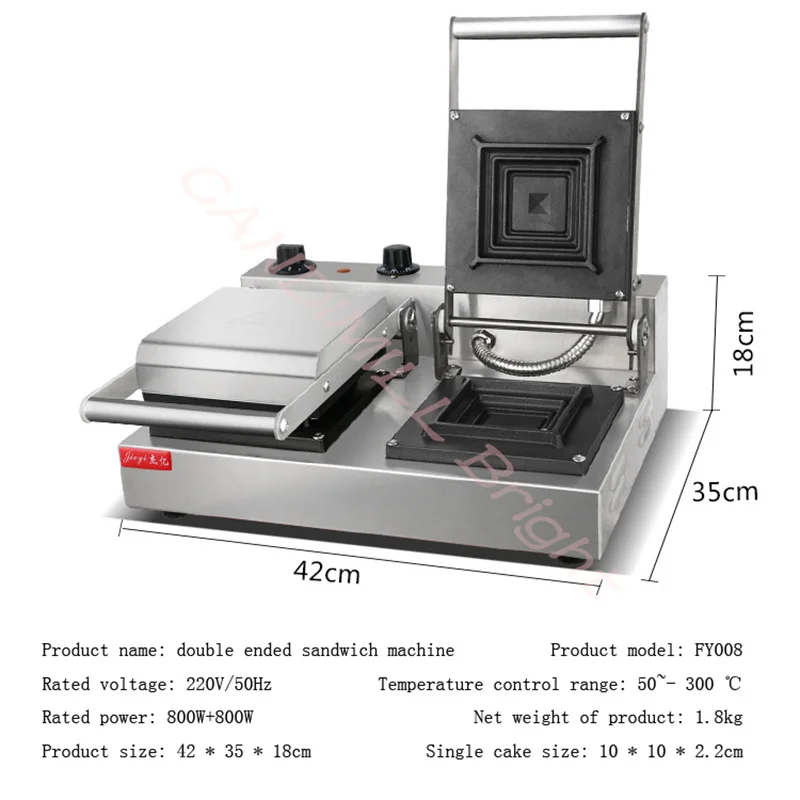 Double End Sandwich Maker Commercial Toast Sandwich Maker Bread Breakfast Maker Single End Toast Maker Machine