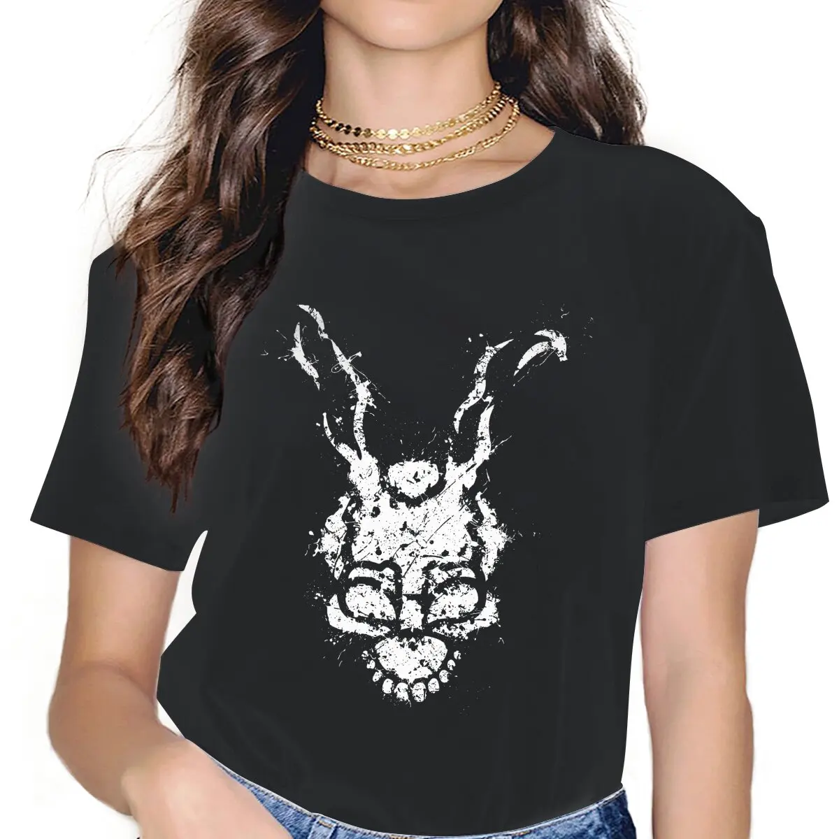 Donnie Darko Cute Girls Women T-Shirt Bunny Rabbit Cute Animal Docile 5XL Blusas Harajuku Casual Short Sleeve Vintage Tops