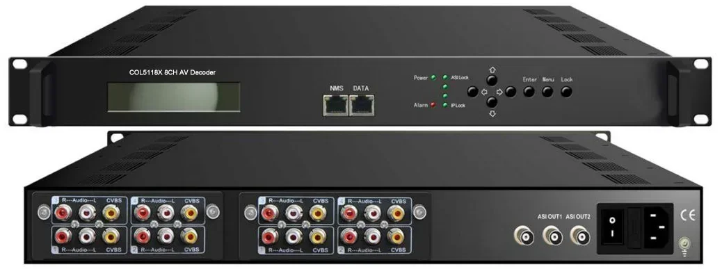 

IP To Analog Converter IP To 8 Channel CVBS Decoder COL5118X
