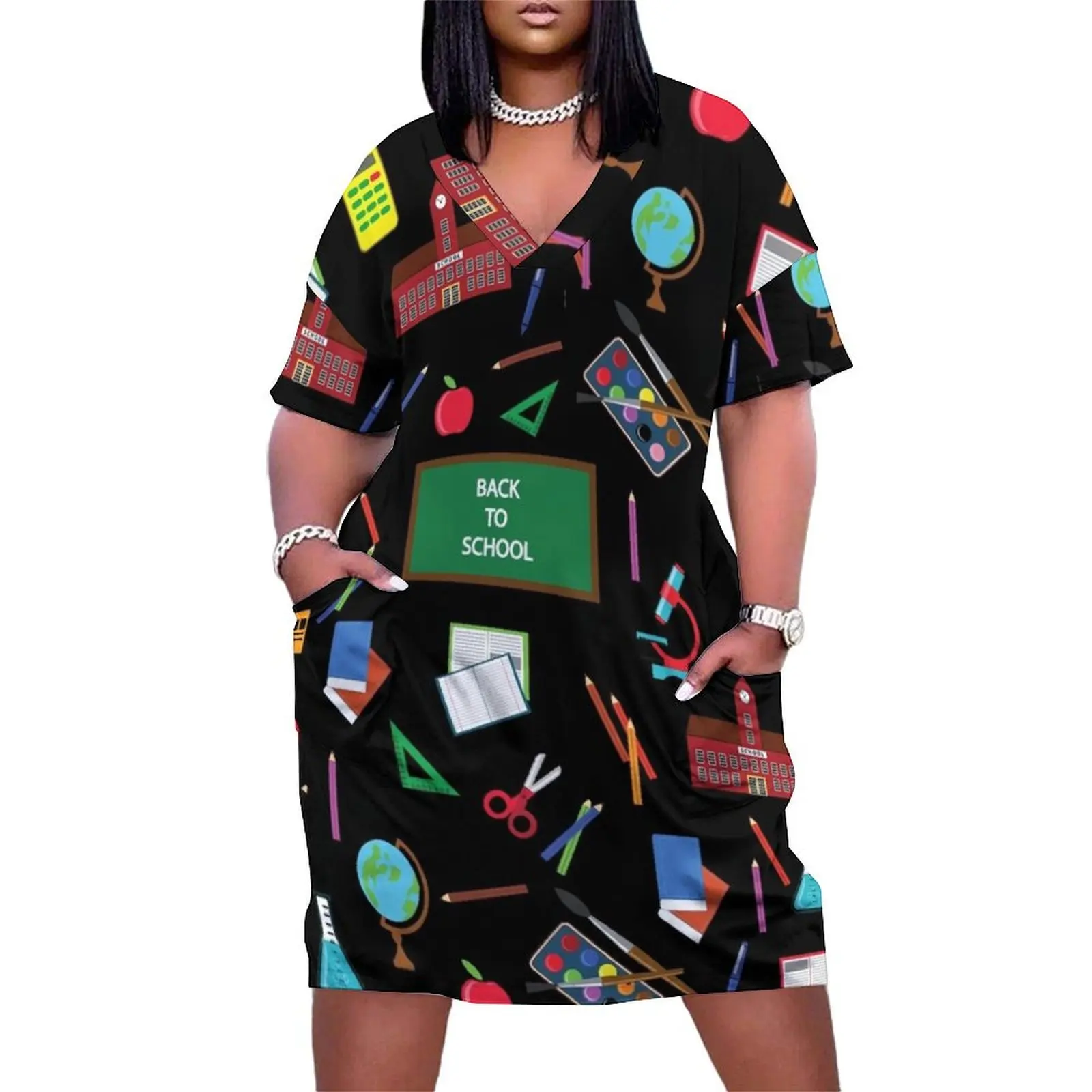 

Back to School Loose Pocket Dress dresses for women 2024 Woman fashion