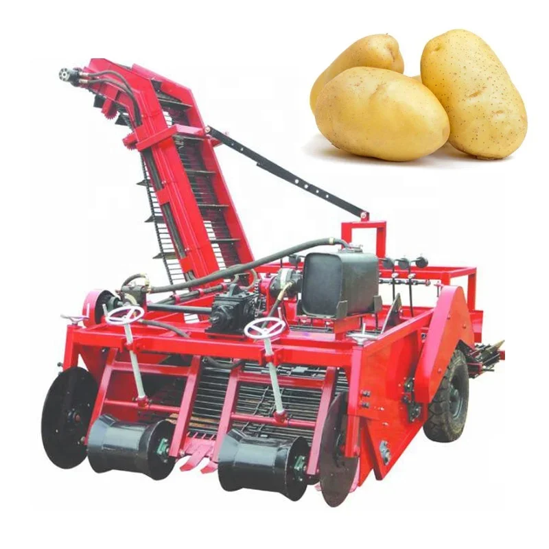 Automatic 2 rows potato/onion combine harvester with high working efficiency