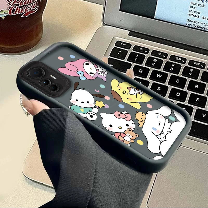 Imagem -04 - Capa de Telefone Matte Sanrio Hello Kitty Melody para Xiaomi Poco x6 x5 x4 gt f3 f4 f5 m6 Pro x3 Nfc mi 13t 12t 11t 13 12 11 Lite 5g ne