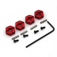 1 Set Metal 12Mm Wheel Hex Hub Adapter For Wltoys 104001 104002 12428 12423 12429 RC Car Accessories Red