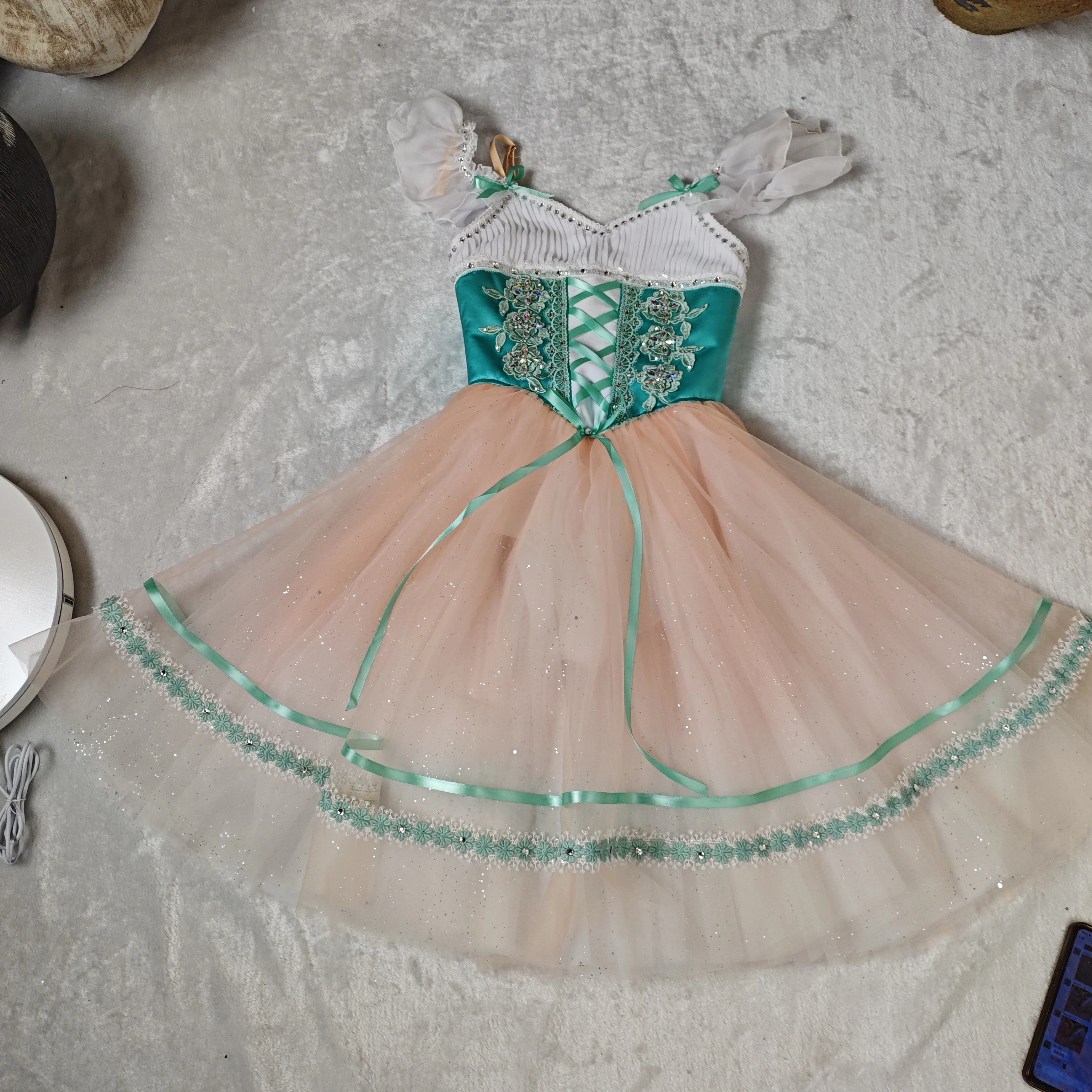 

BT01584 Kids Girls Children Women Adult Performance Wear White cupid long shirt Ballet Tutu Costumes