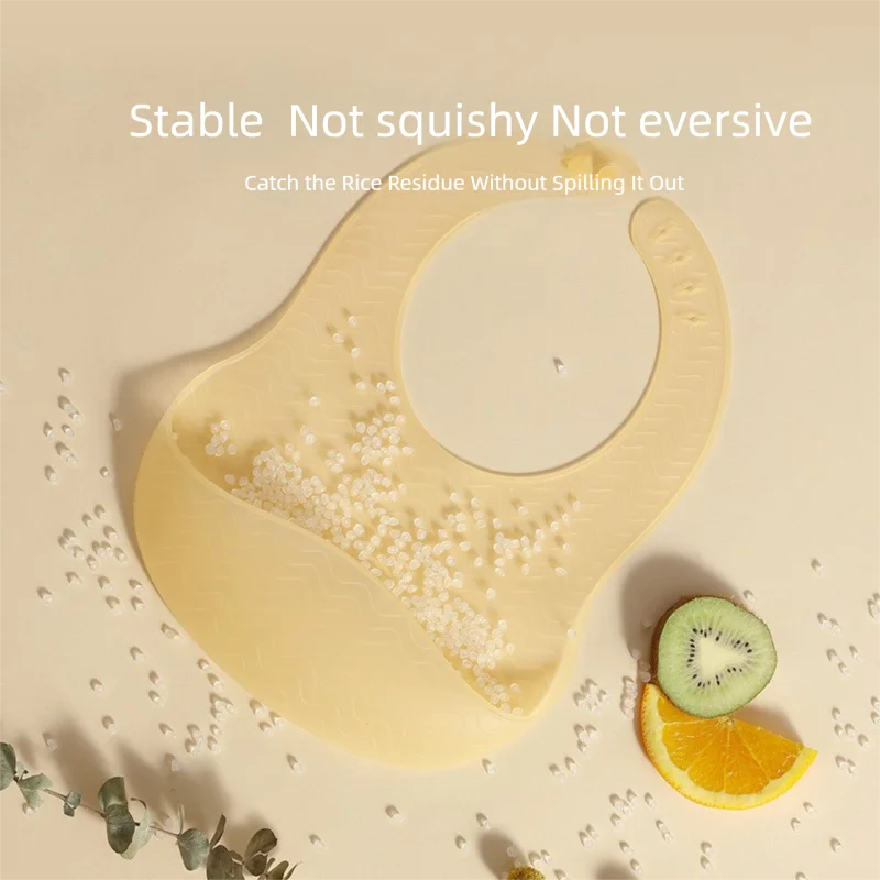 1 قطعة مريلة جيلي من السيليكون خفيفة الوزن للغاية وواسعة الكتف ومقاومة للماء وطول قابل للتعديل ومريلة أدوات مائدة للأطفال #3