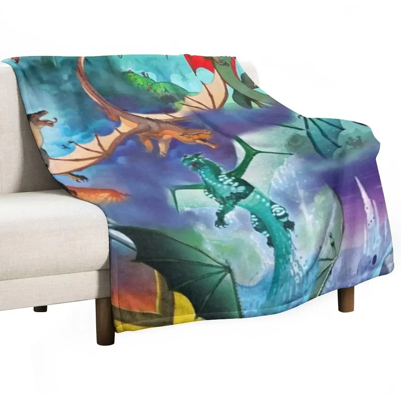 

Wings of fire all dragon Series Throw Blanket Decorative Beds Warm Blankets