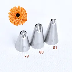 79 80 81#For Create Chrysanthemum Shape Cream Pastry Nozzles Birthday Cake Decorating Tips Stainless Steel Baking Tools