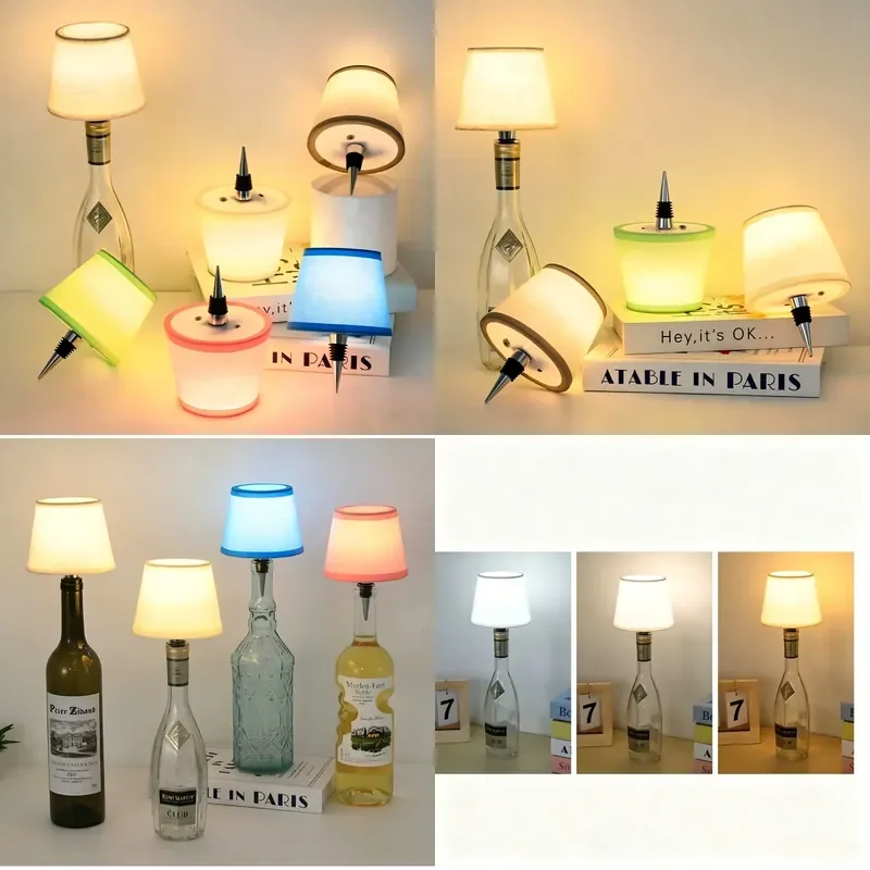 Rechargeable Linen Bottle Light Dimmable Full Body Luminous Ideal for Bars Bedside Tables Restaurants and Party Decorations