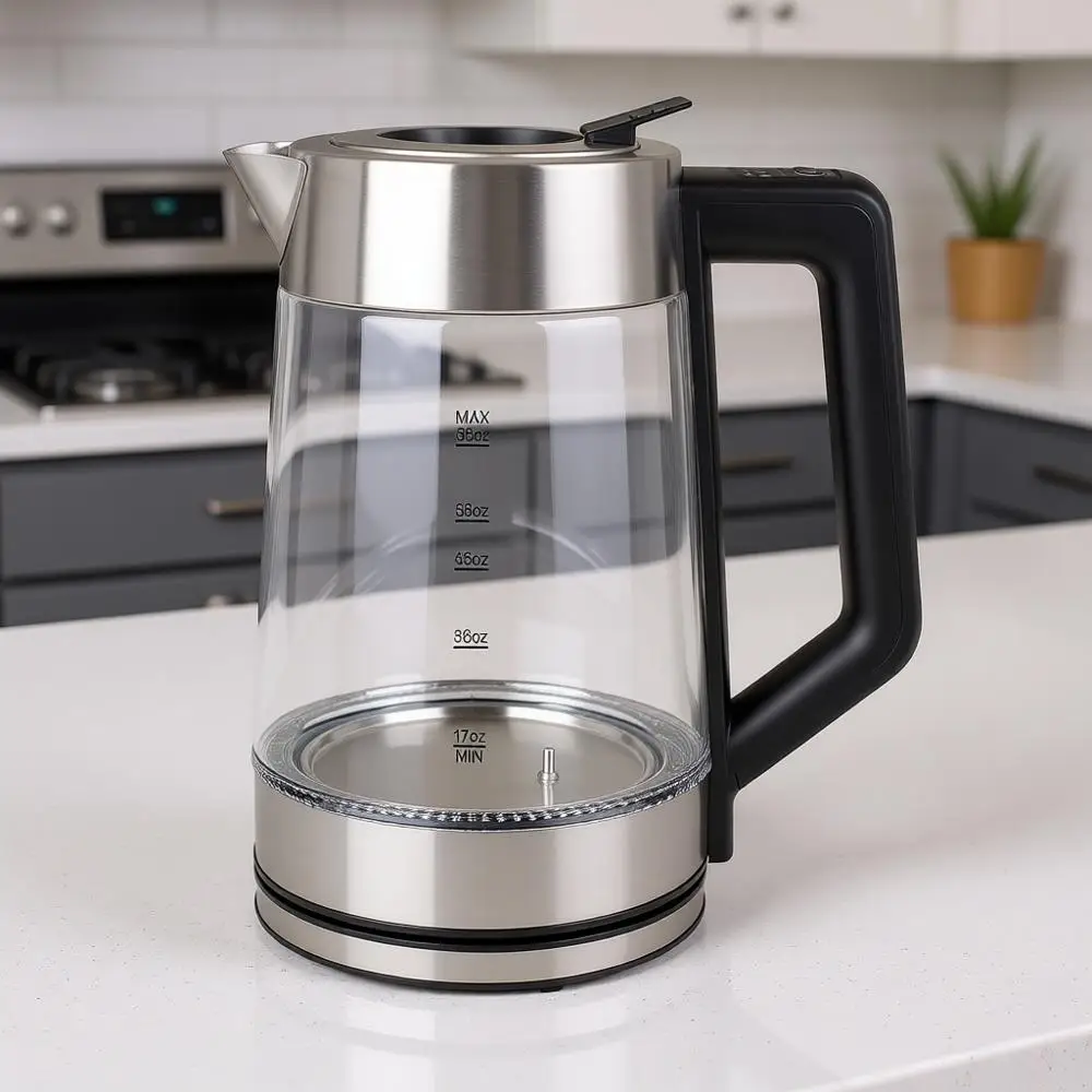 

Электрический чайник Premium Glass Select, 1,7 л, с основанием из нержавеющей стали, автоматическое отключение для безопасности