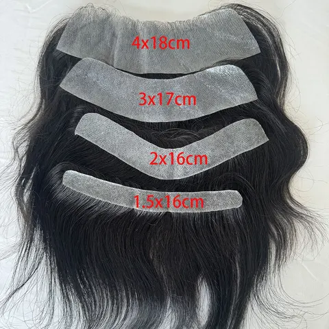 Мужской парик ESEEWIGS из натуральных волос 6 дюймов, цвет 1B