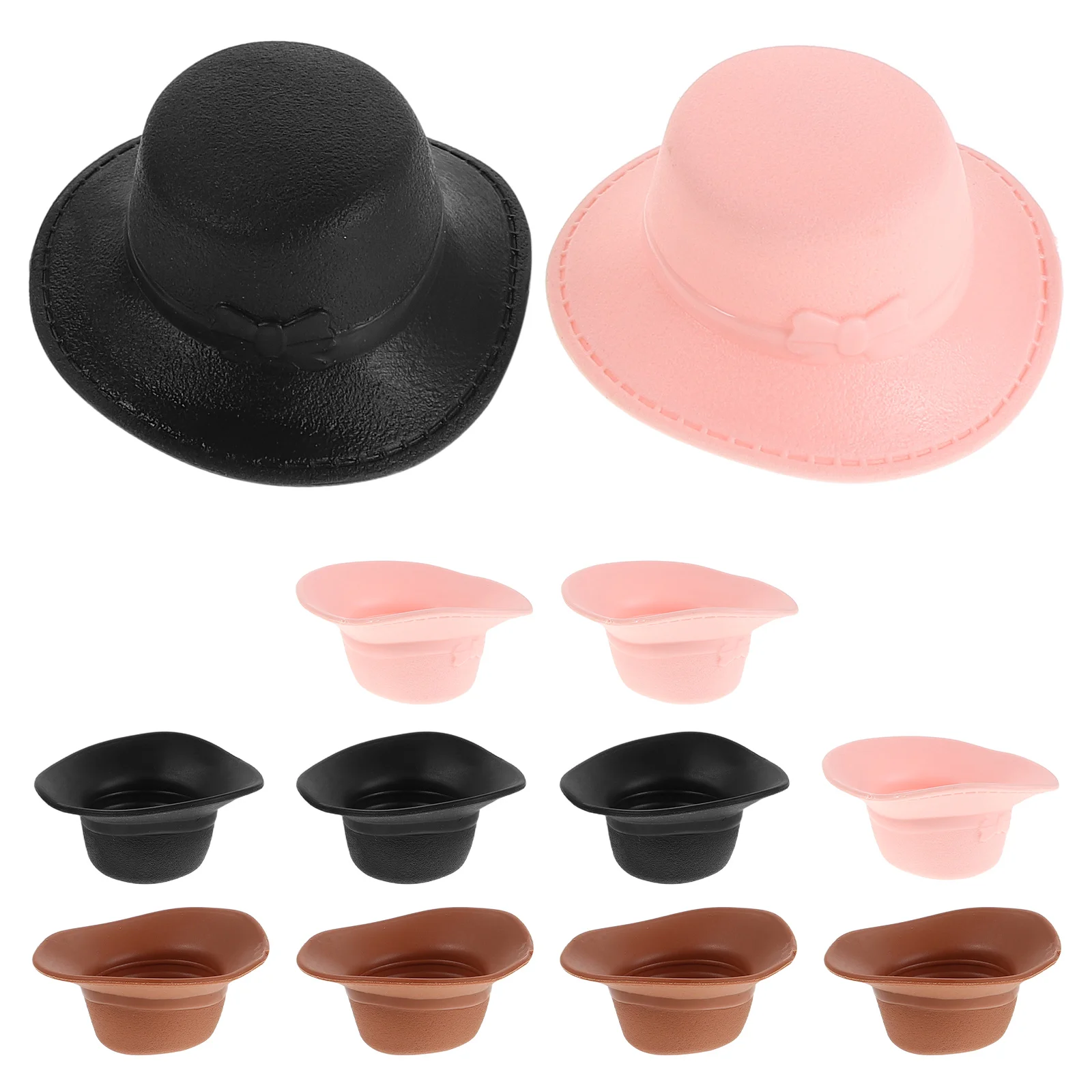 12 Stuks Mini Prinses Hoeden Voor 11 Inch Kleine Hoed Accessoires Diy Craft Sneeuwpop Hoge Hoeden Vakantie Fles Toppers Christmas party