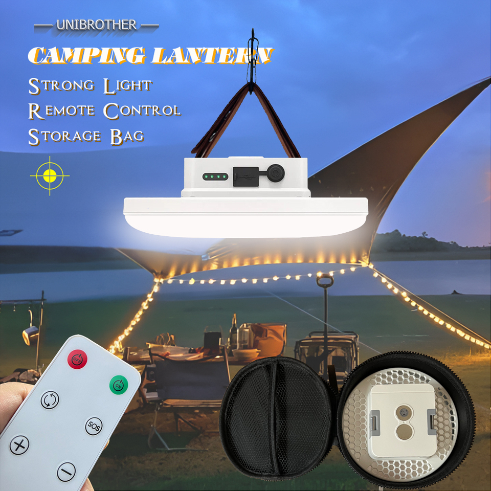  Remote Control Rechargeable LED Magnet Camping Lantern 13500mAh Powerful Portable Flashlight Fishing Light Floodlight Tent Lamp 