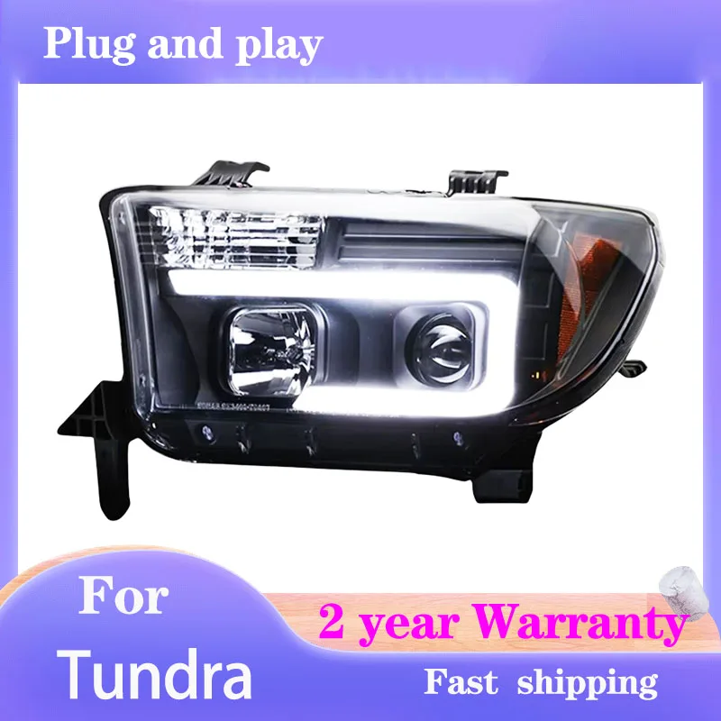 

Car Styling For Toyota Tundra Headlights 2007-2013 Sequoia Head Lamp DRL Turn Signal Low High Beam Projector Lens