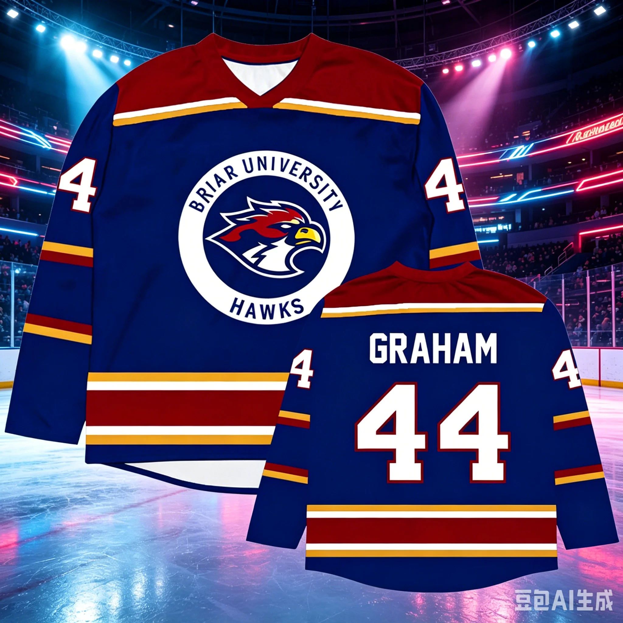 

2026 Women Tv Off Campus Briar University Hockey Jersey Graham 44 22 DI LAURENTIS 66 Tucker46 T-shirt Design 3D MEN T-SHIRT Moto