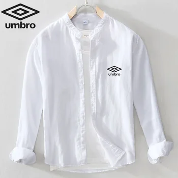 Umbro 남성용 주름 방지 셔츠, 반팔 100% 코튼 린넨 셔츠, 캐주얼 루즈핏, 고탄성 티셔츠, 여름 신상 